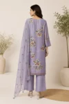Lavender 3D Floral Printed Kurta Set - Image 2