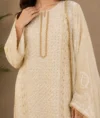 Off-White Heavy Embroidered Kurta Set - Image 2