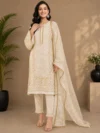 Off-White Heavy Embroidered Kurta Set