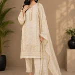 Off-White Heavy Embroidered Kurta Set