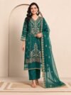 Emerald Green Embroidered Kurta Set