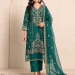 Emerald Green Embroidered Kurta Set