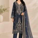 Grey Embroidered Kurta Set